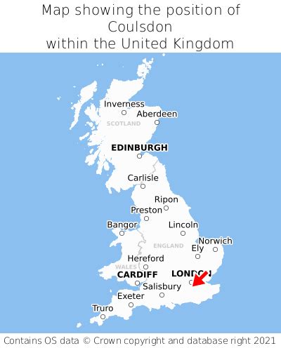 Where is Coulsdon? Coulsdon on a map