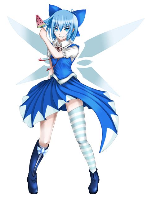 Safebooru Asymmetrical Clothes Blue Eyes Blue Hair Boots Bow Cirno