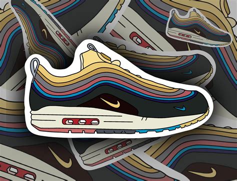 Nike X Sean Wotherspoon Air Max 97 Sneakers Vinyl Sticker Etsy