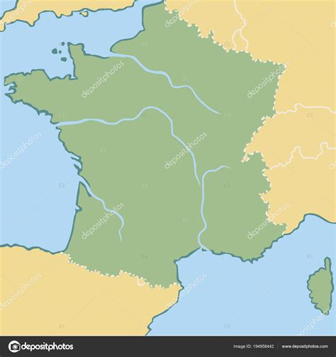 Cartoon Map France Stock Vector By Lashmipics 194958442