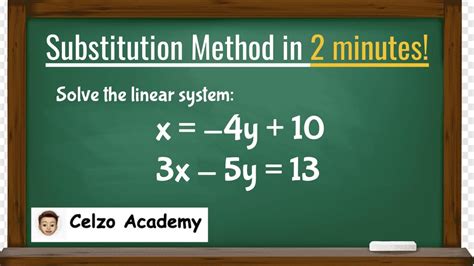 Solving A System Of Equations By Substitution Method Explained In 2