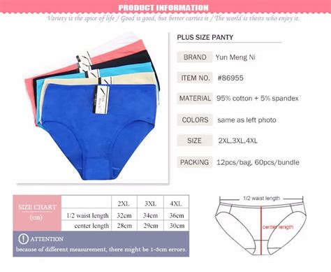 Yun Meng Ni Underwear Women Underwear Plus Size Cotton Panties 2xl 3xl 4xl Underwear For Women