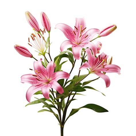 Lilium Orientalis Oriental Hybrids Pink Plant Pink Blossom Flower