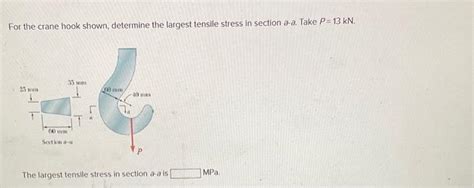Solved For The Crane Hook Shown Determine The Largest Chegg