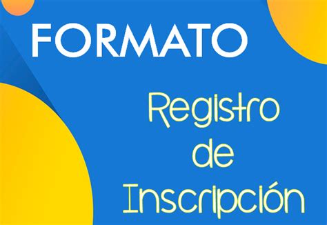 Ejemplo De Formato Editable De Registro De InscripciÓn