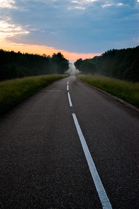 Nature Dawn Road Markup Fog Hd Phone Wallpaper Pxfuel