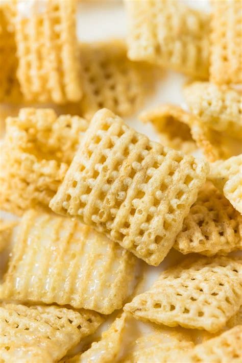 Healthy Organic Rice Squares Breakfast Cereal Stock Image Image Of