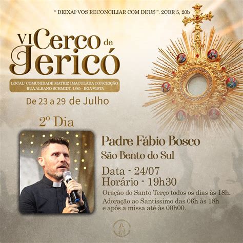 Dia Do Vi Cerco De Jeric Paroquia Nossa Senhora Imaculada Conceicao