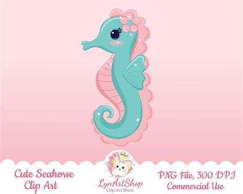 Seahorse Clip Art Set Cute Seahorse Clipart Little Seahorse | Etsy | Clip art, Under the sea ...