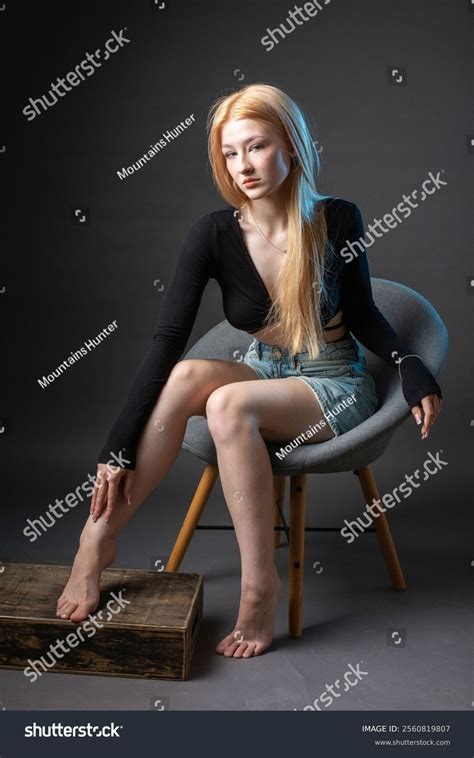 Portrait Blonde Woman Freckles Sexy Top Stock Photo Shutterstock