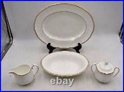 Rare Wedgwood Crown Gold Pattern Bone China Set Piece Hostess Set