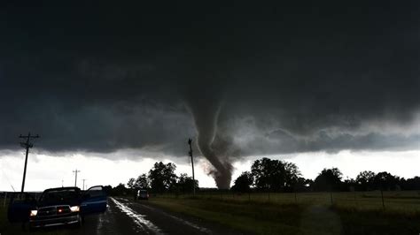 A Tornado Rips Through A Residential Area After Touching Down South Of Wynnewood Oklahoma On