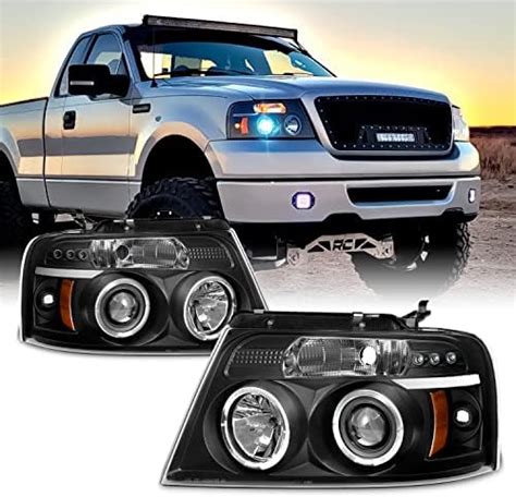 Akkon For 2004 2008 Ford F150 F 150 Black Halo Projector Led Headlights Full Led