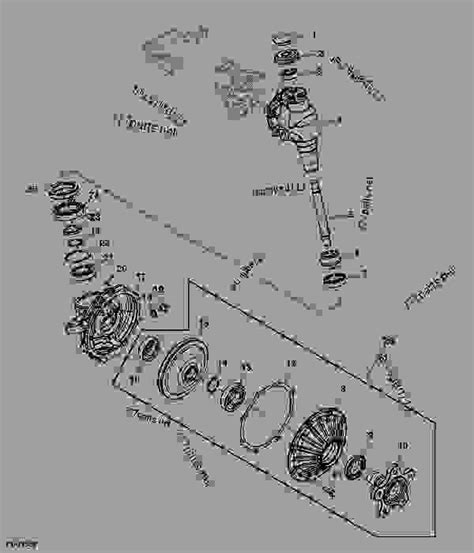 Front Spindles And Final Drive Gears Mfwd Tractor Compact Utility John Deere 1026r