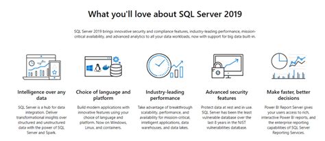 Overview Of Sql Server Features