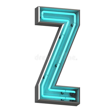 3d Neon Letter Z Stock Illustration Illustration Of Blue 138869833