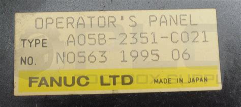 Fanuc A05b 2351 C021 Operators Panel System Rj 2 Plc Toolbox Supply