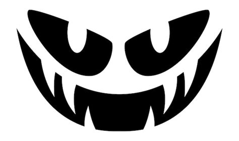 Premium Vector Halloween Pumpkin Face Spooky Evil Scary Smile