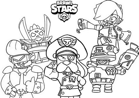 Coloring Page Brawl Stars The Starr Force New Brawler And New Skins 7