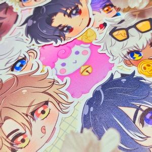 Obey Me Shall We Date Chibis Stickers Mammon Lucifer Asmo Levi