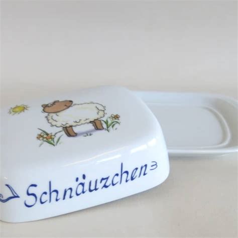 Porzellan Butterdosen Mit Jagdmotiv Hirsch Porzellan Im Hinterhof