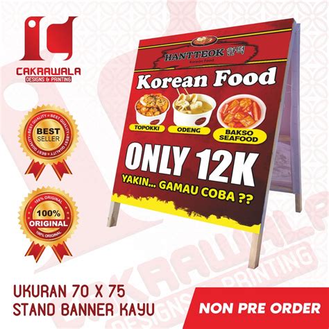 Jual Stand Banner Kayu Ukuran X Standing Banner Kayu Untuk