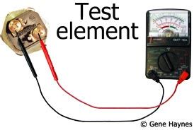 How to test water heater element