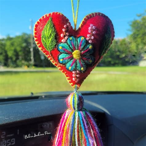 Felt Heart Ornament Etsy