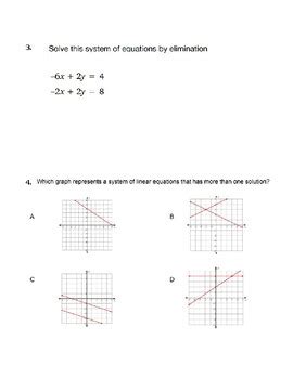 Systems of Linear Equations Quiz by MalorysMath | TPT