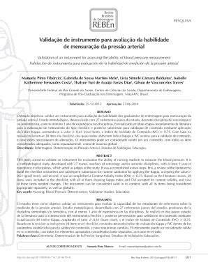 Fillable Online Validao De Instrumento Para Avaliao Da Habilidade Fax