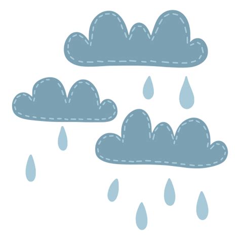 Cute Rain Clouds Icon Png And Svg Design For T Shirts