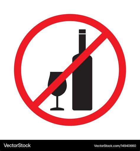 Do not drink icon no drink sign isolated on white Vector Image