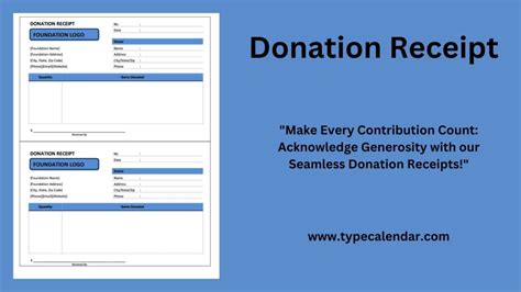 Free Printable Donation Receipt Templates Pdf Word Excel