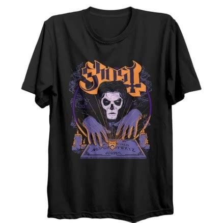 Camiseta Básica Unissex Algodão Banda Hard Rock Heavy Metal Ghost