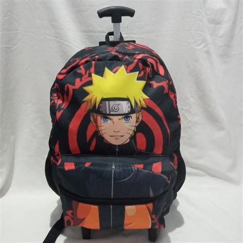 Mochila Escolar Naruto Rodinhas Chaveiro Shopee Brasil