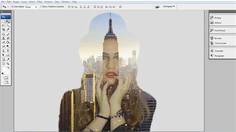 Double Exposure Effect Photoshop Tutorial Youtube