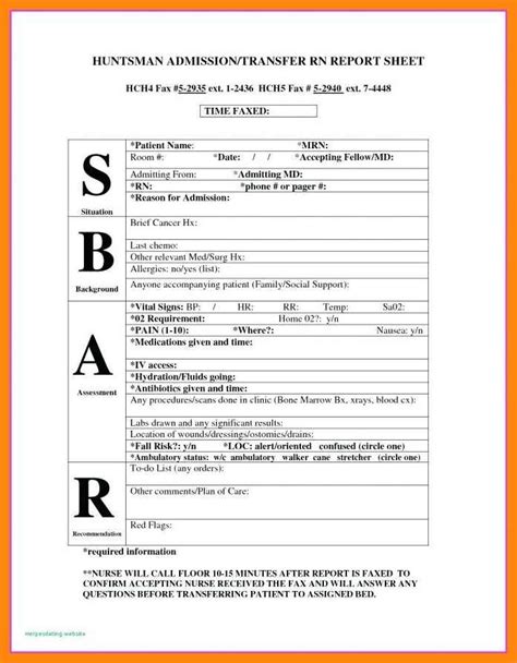 Patient Care Report Template Professional Templates