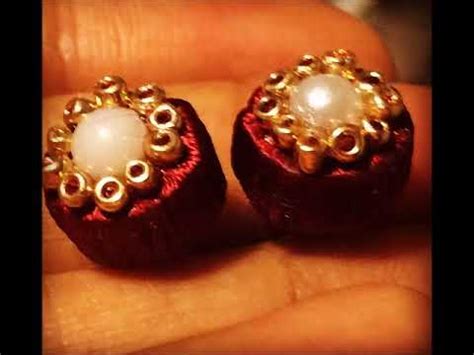 10 How To Make And Wrap Silk Thread Stud Earrings Tutorial YouTube