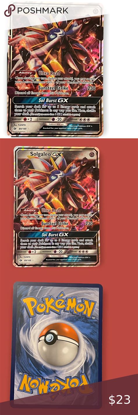 Pokemon Solgaleo Gx 89149 ~ Ultra Rare ~ Full Art Holo Card ~ Sun Andmoon 2016 In 2022