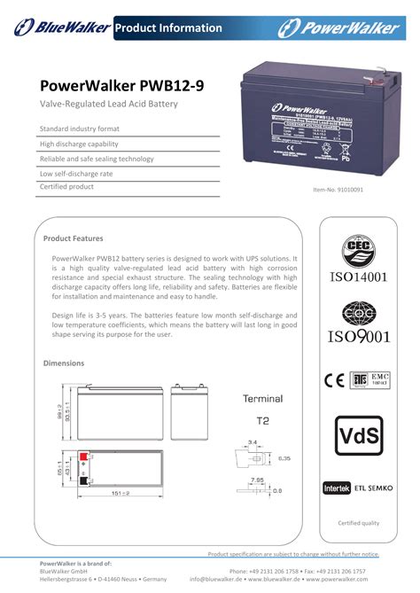 Powerwalker Vi Sw Iec Uk Datasheet Manualzz Off