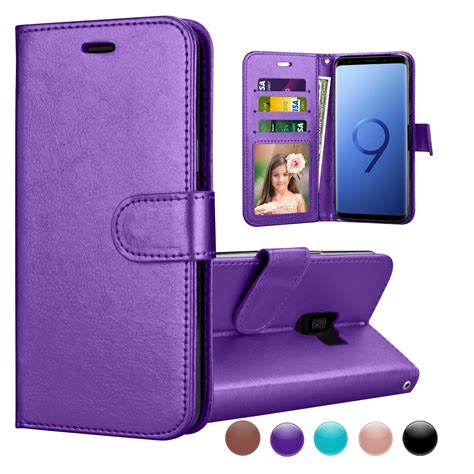 Samsung Galaxy S9 Plus Case Galaxy S9 Plus Wallet Case S9 Pu Leather Cover Njjex Buit In 3