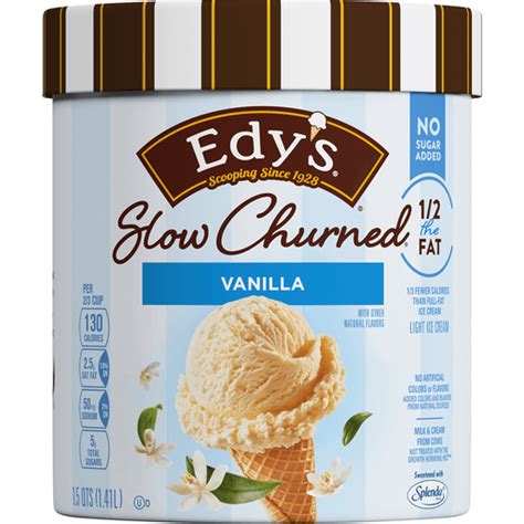 Edys Dreyers No Sugar Added Light Vanilla Ice Cream 1 5 Qt Ice