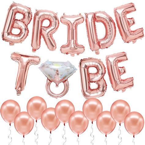 Party Propz Bride To Be Decoration Set Combo Pack Of 11 Pcs Rose Gold Bridal Shower