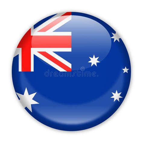 Australia Flag Vector Round Icon Stock Illustration Illustration Of