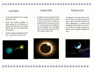 Triptico Los Eclipses Ppt