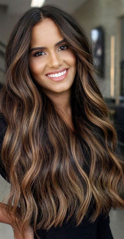 Brunette Brown Hair Colours Hairstyles Caramel Dripped