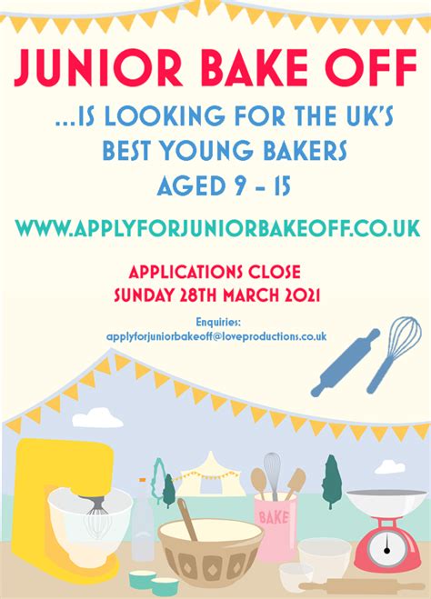 Bake Off Application Form Glad Willie