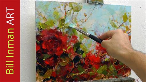 How To Paint Roses Oil Painting Demo Fast Motion Youtube