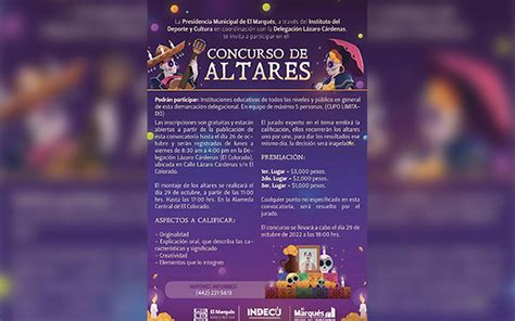 Invitan Al Concurso De Altares En El Marqu S Diario De Quer Taro