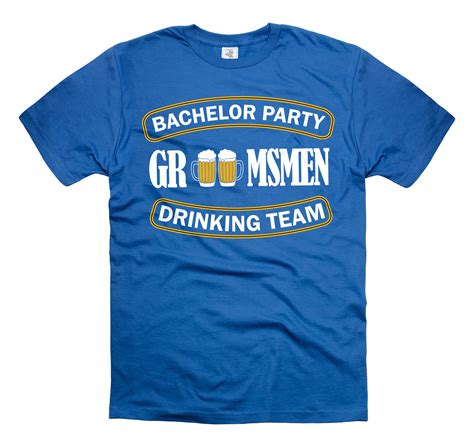 Mens Groosmen T Shirt Bachelor Party Groomsmen T Shirts Groom Drinking Team Shirts Wedding Party